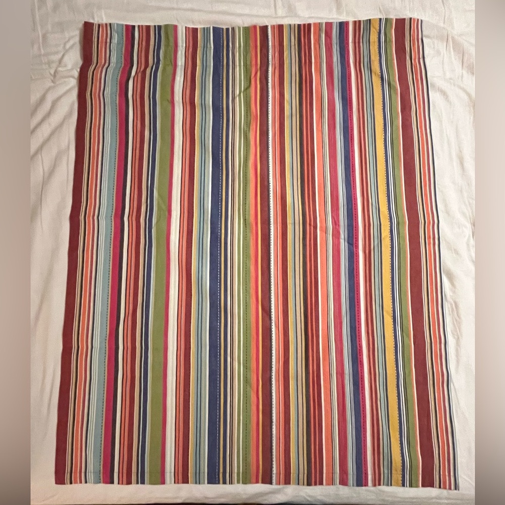 Bloom Multicolor candy Striped curtains ( set of 2 ) 30” X 32”